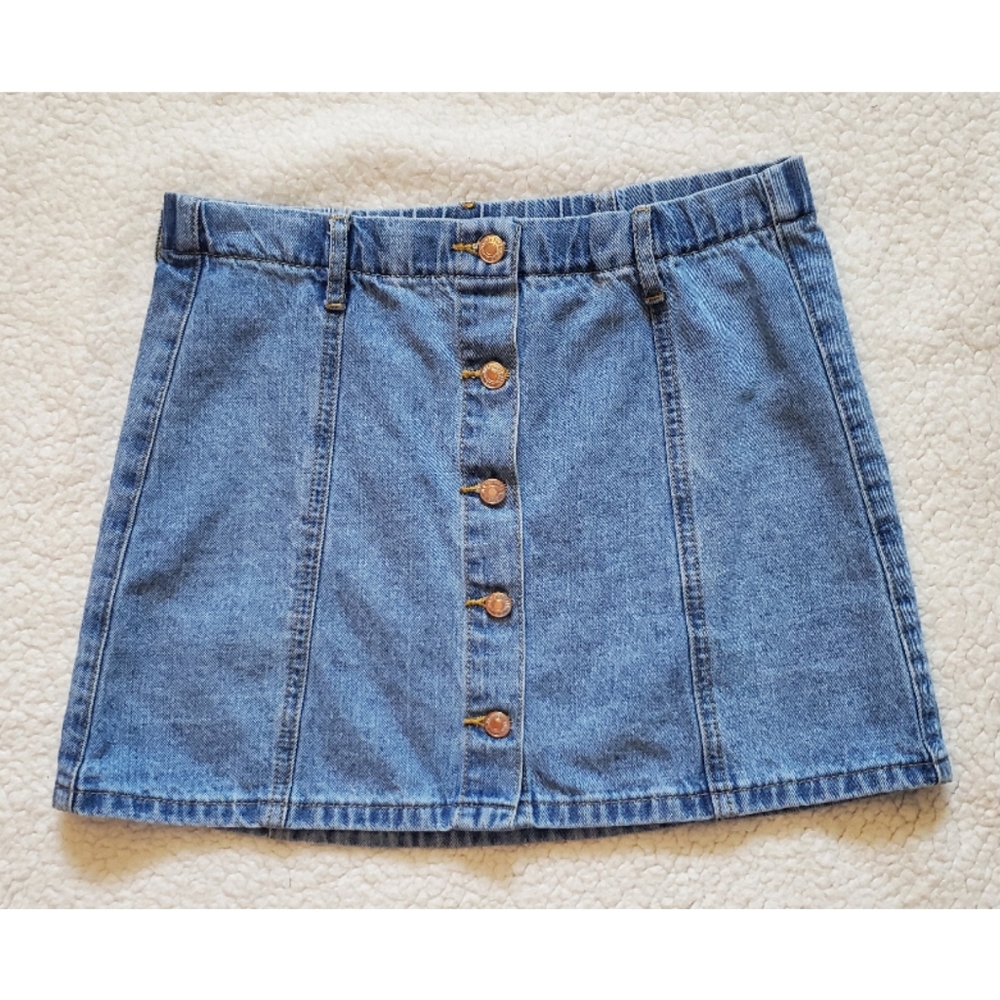 Forever 21 Girls Denim Miniskirt with Buttons